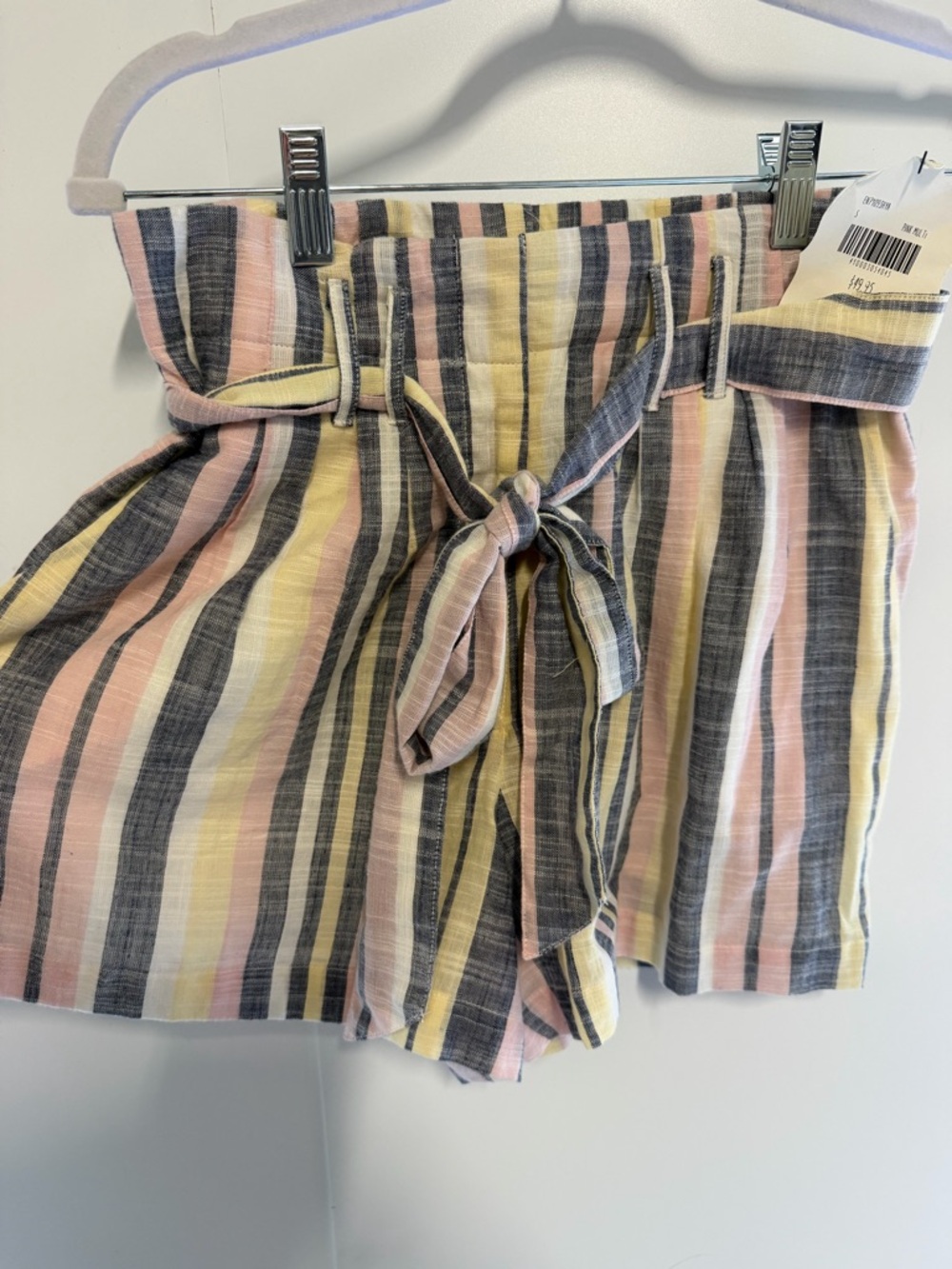 NWT Altard state small Striped Shorts with Tie Belt